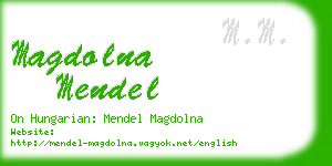 magdolna mendel business card